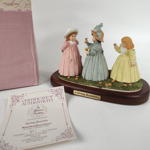 Maud Humphrey Bogart Spring Beauties Figurine Limited H1387 Certificate In Box - Picture 1 of 5